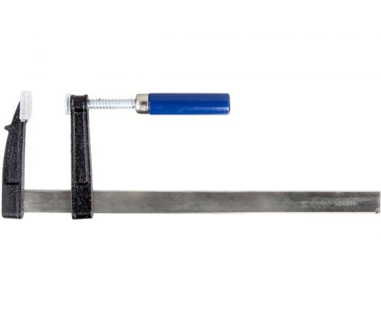 F-образная струбцина 80 x 300 мм, деревянная рукоятка КОБАЛЬТ 917-101 – изображение 2