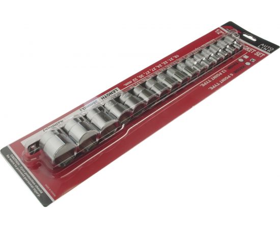 Набор головок 6-гранных торцевых (16 пр; 1/2"; 10-32 мм) JTC H416M – изображение 2