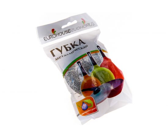 Металлическая оцинкованная плетеная губка EUROHOUSE 15 г 7742 – изображение 2