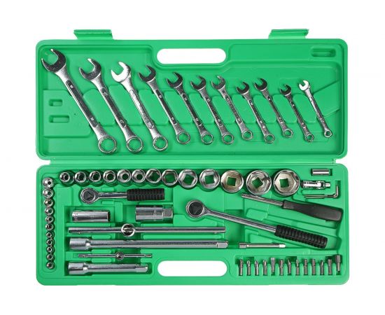 Набор инструментов в кейсе TUNDRA универсальный, 1/2"" и 1/4"", 66 предметов 881867 – изображение 2