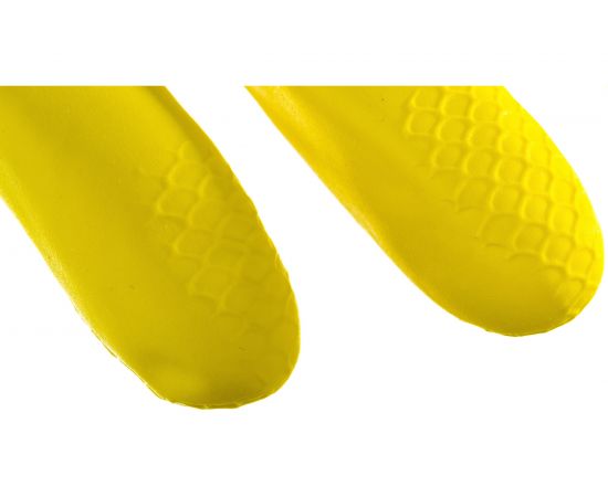 Хозяйственные латексные перчатки ЛАЙМА Стандарт, с х/б напылением, размер М 600353 – изображение 2