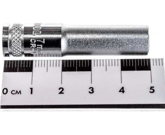 Торцовая головка INDUSTRIE QUALITAT удлиненная, хромосатинированная (1/4, FLANK, 7 мм) Kraftool 27817-07_z01 – изображение 2