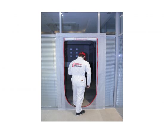 Временная пленочная дверь 120х220 см с молнией типа U вариант 2А СТОП-ПЫЛЬ 201805 – изображение 4