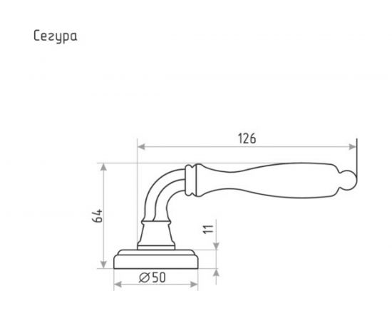 Дверная ручка НОРА-М Сегура застар. бронза 8828 – изображение 4