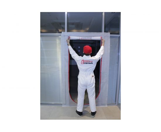 Временная пленочная дверь 120х220 см с молнией типа U вариант 2А СТОП-ПЫЛЬ 201805 – изображение 5