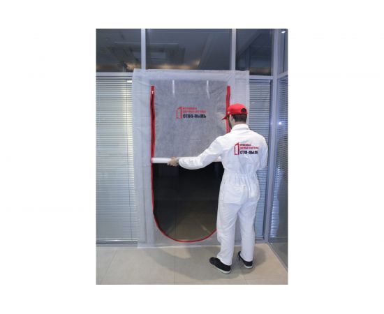 Временная пленочная дверь 120х220 см с молнией типа U вариант 2А СТОП-ПЫЛЬ 201805 – изображение 6