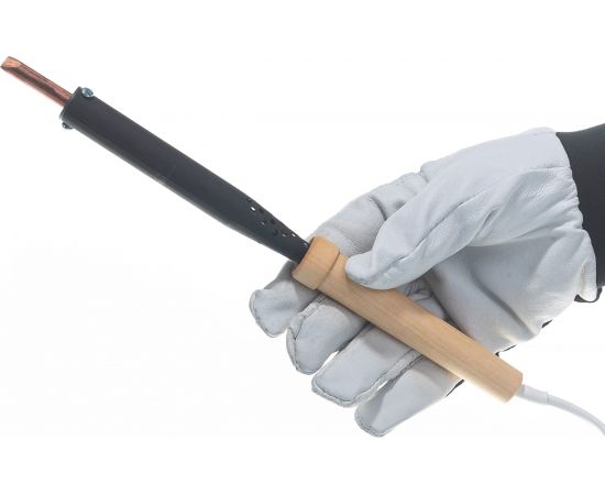 Электрический паяльник СИБРТЕХ ЭПСН-03-80/220 деревянная ручка Россия 91310 – изображение 8