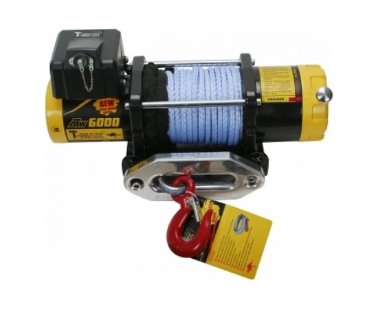 Электрическая лебедка с синтетическим тросом T-Max PRO 6000 12В W0428 