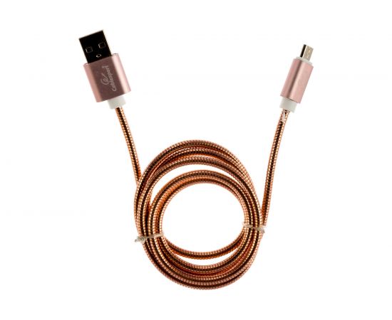 Кабель USB Cablexpert USB 2.0 AM/microB, серия Gold, длина 1м, блистер, золото CC-G-mUSB02Cu-1M 