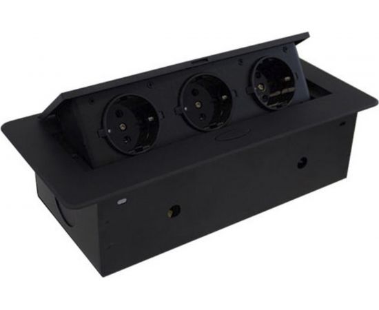 Горизонтальная выдвижная Розетка ROCKETSOCKET 3EU Черная OvalC AM-G3EU-12 