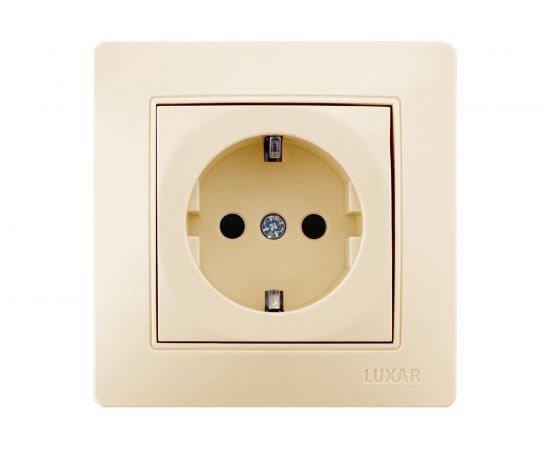 Розетка LUXAR Novo с/у с з/к кремовая, 250В 16А 4606400420262 