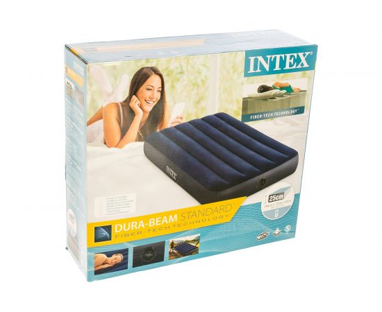Надувной матрас Intex Classic Downy Airbed Fiber-Tech, 99 х 191 х 25 см 64757 