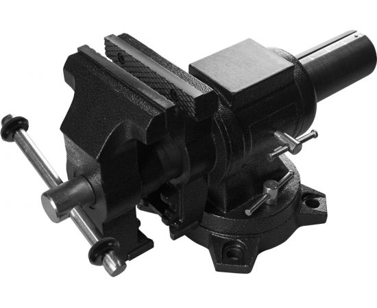 Чугунные поворотные в 2-х плоскостях тиски с трубным зажимом и наковальней Berger BG БАЛЬДР BG1340 