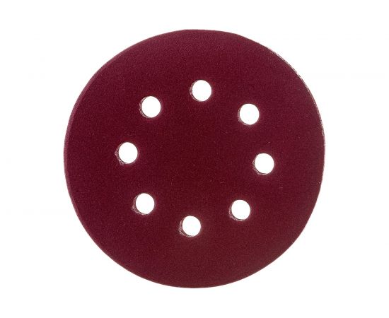 Лист шлифовальный (5 шт; 125 мм; 8 отверстий; Р400) для эксцентриковых шлифмашин REDVERG 6624189 