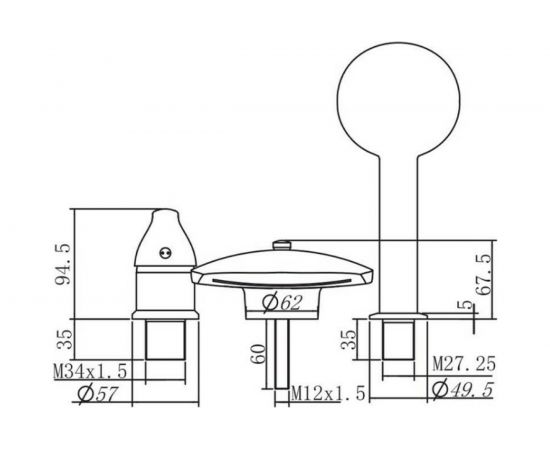 Смеситель на борт ванны Aquanet AF111-63B Practic2 хром 00216780 – изображение 2