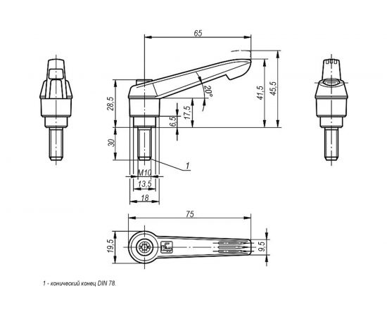 Зажимной рычаг KIPP K0269.2101X30 – изображение 2