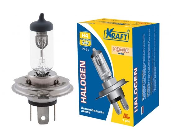Автолампа KRAFT H4 24v 100/90w P43t KT 700013 – изображение 2