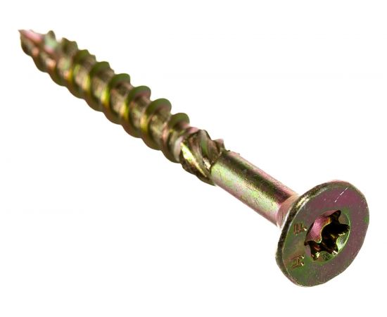 Саморезы по дереву КРЕП-КОМП ПРОФИ желтые, потайн. 5.0х50 мм 200 шт. 05050Fh – изображение 2