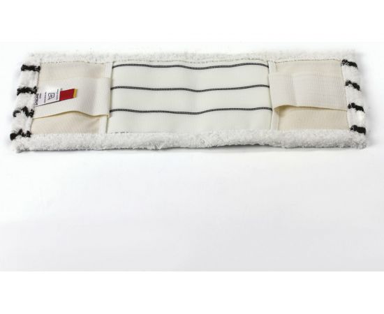 Плоская насадка МОП для швабры/держателя ЛАЙМА Expert 50 см, уши/карманы, микрофибра/скраб 605314 – изображение 3