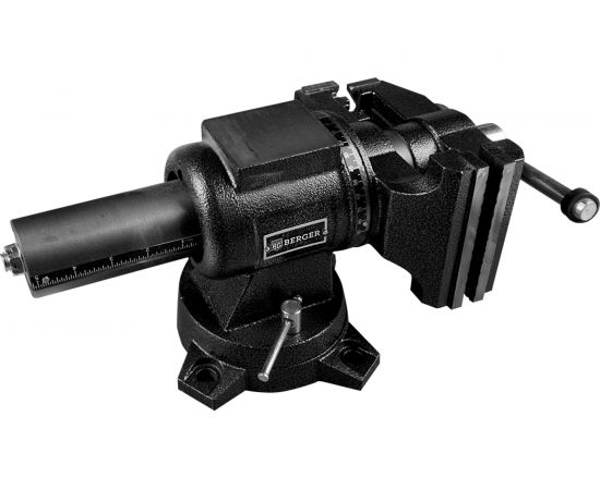 Чугунные поворотные в 2-х плоскостях тиски с трубным зажимом и наковальней Berger BG БАЛЬДР BG1340 – изображение 3