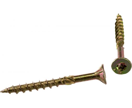 Саморезы по дереву КРЕП-КОМП ПРОФИ желтые, потайн. 5.0х50 мм 200 шт. 05050Fh – изображение 3