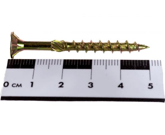 Саморезы по дереву КРЕП-КОМП ПРОФИ желтые, потайн. 5.0х50 мм 200 шт. 05050Fh – изображение 4