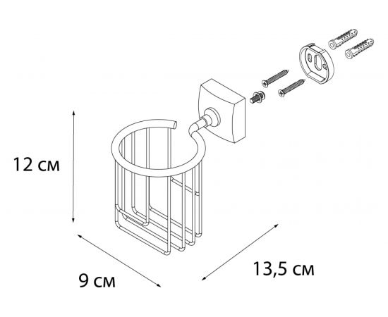 Держатель освежителя воздуха FIXSEN KVADRO 61314 – изображение 4