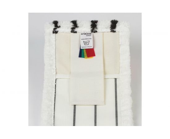 Плоская насадка МОП для швабры/держателя ЛАЙМА Expert 50 см, уши/карманы, микрофибра/скраб 605314 – изображение 5