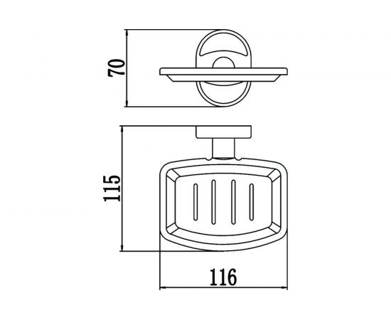 Настенная мыльница-решетка Savol S-007003 23301 – изображение 5