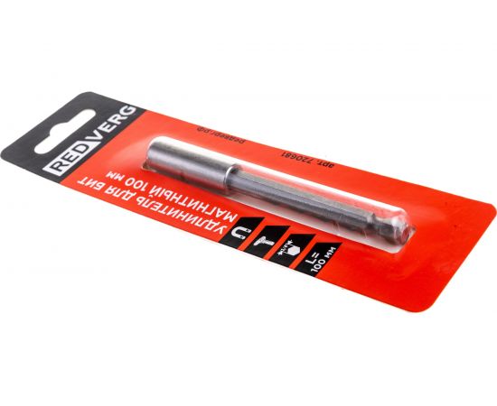 Удлинитель для бит магнитный 1/4, 100 мм REDVERG 6623521 – изображение 6