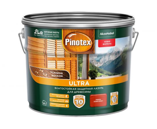 Тиксотропный антисептик PINOTEX ULTRA NW УФ защита, рябина 9л 5353891 