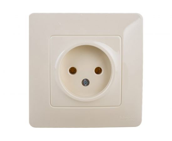 1-местная розетка Schneider Electric скрытой проводки Blanca 16А IP20 250В без заземления без защитных шторок бежевый BLNRS000017 