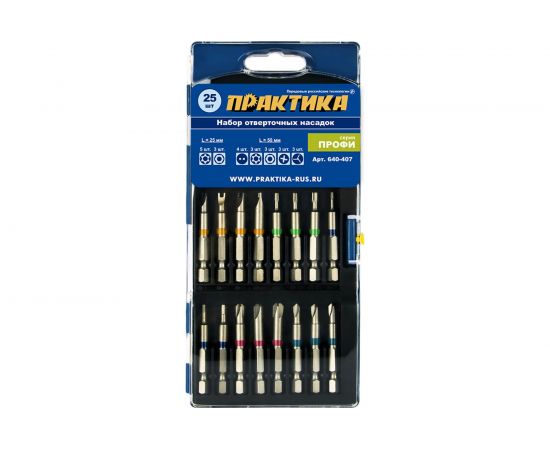 Набор бит Профи (25 шт) ПРАКТИКА 640-407 