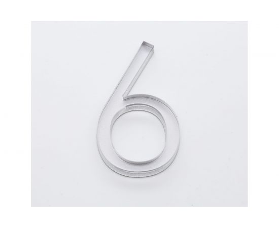 Цифра дверная 6 Brante LOFT 60 мм матовый хром 150185 