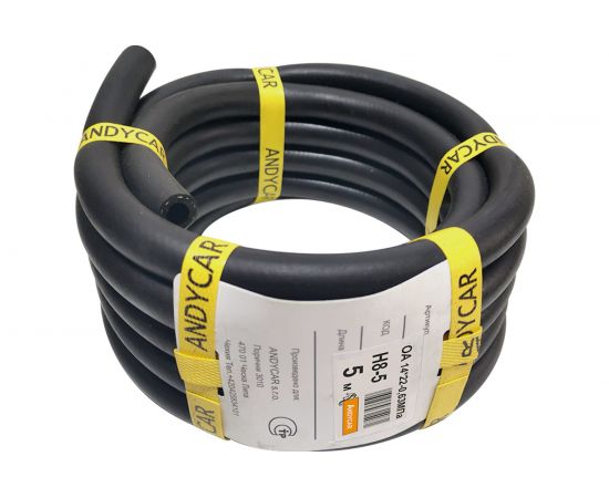 Шланг резиновый 3-х слойный маслобензостойкий ГОСТ 10362-2017 (14х22 мм; 6.3 атм.; бухта 5 м) Andycar H8-5 