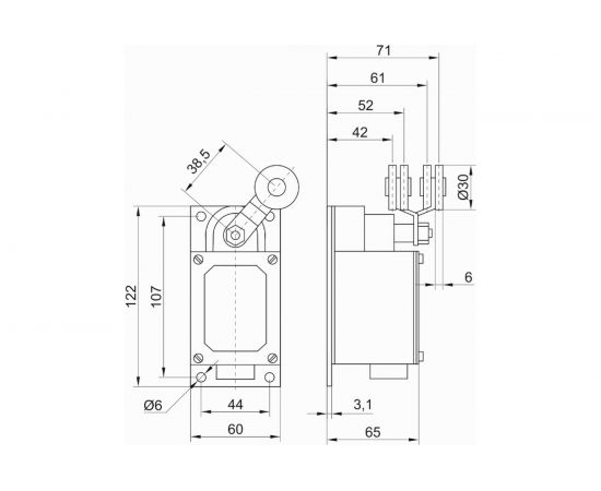 Концевой выключатель IEK ВК-200-БР-11-67У2-21, IP67, KV-1-200-1 – изображение 2