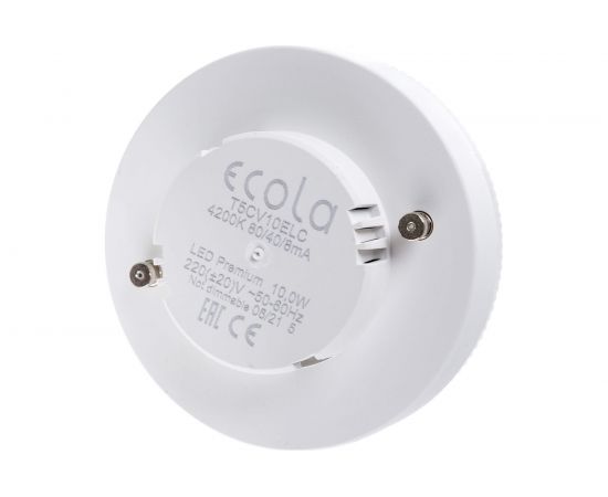 Светодиодная лампа Ecola GX53 LED Premium 10,0W Tablet 220V 4200K димм 3-х ступ. матовая 27x75 T5CV10ELC – изображение 2