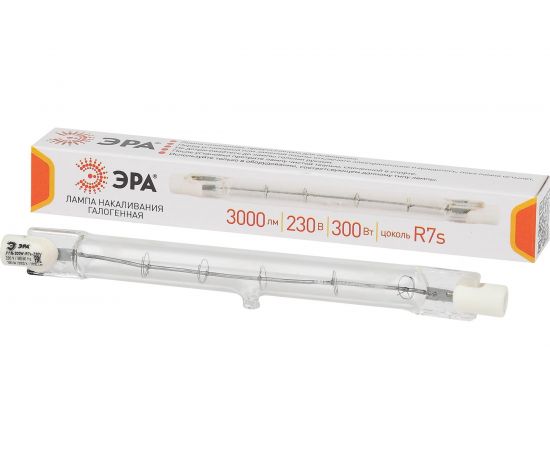 Галогенная лампа ЭРА J118-300W-R7s-230V, J118, 300 Вт, нейтральная, R7s 10/500/18000 Б0048494 – изображение 2