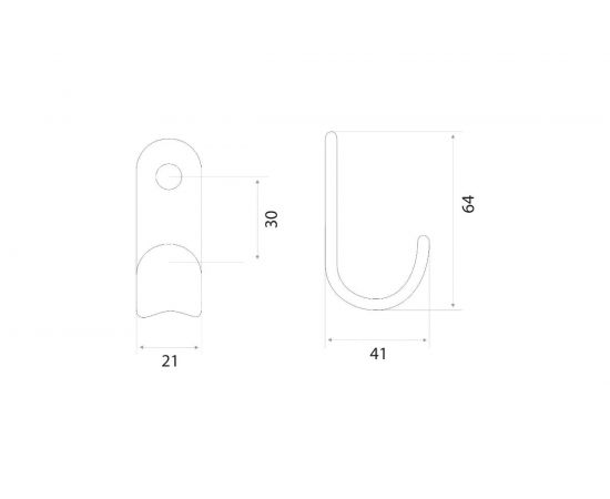 Крючок Trodos 04.33.05 М-37 малый, никель 302065 – изображение 2