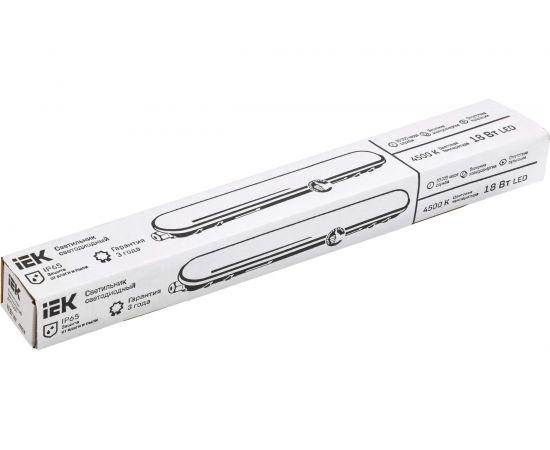 Светильник IEK ДСП 1304, 18вт, 4500К, IP65, 600мм, серый, пластик LDSP0-1304-18-4500-K01 – изображение 2