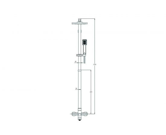 Душевая стойка со смесителем G-lauf поворотный излив, хром NEB16-A123 – изображение 2