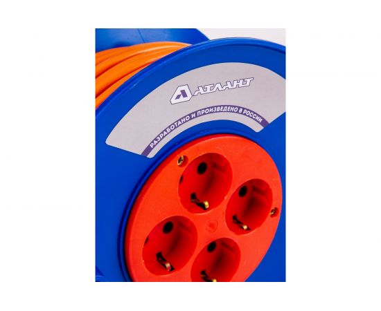 Удлинитель на катушке АТЛАНТ ПВС 2x1 30 м 40167 – изображение 3