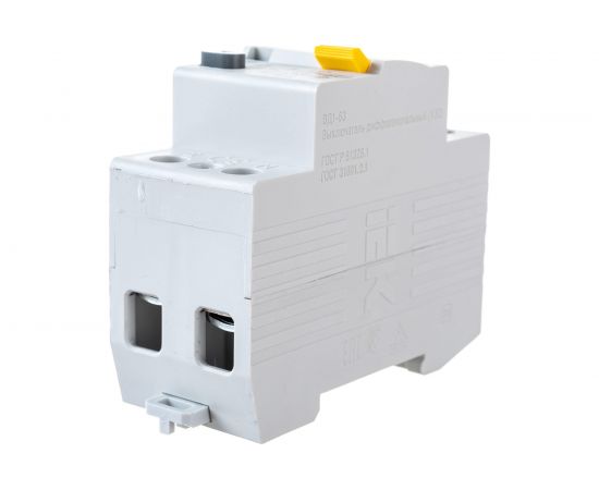 Выключатель дифференциального тока IEK 2п 16A 10mA тип AC ВД1-63 ИЭК MDV10-2-016-010 – изображение 3