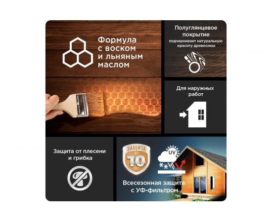 Тиксотропный антисептик PINOTEX ULTRA NW УФ защита, рябина 9л 5353891 – изображение 3