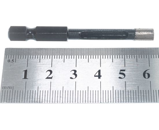 Коронка алмазная по керамограниту, серебряная пайка (5 мм) TRIO-DIAMOND GCB751 – изображение 4