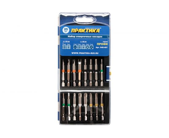 Набор бит Профи (25 шт) ПРАКТИКА 640-407 – изображение 4