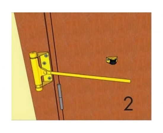 Дверной доводчик ALDEGHI LUIGI SPA стальной, пружинный, 77х235 мм, цвет: античная латунь, к-т: 1 шт + ключ с декоративными шурупами 115OA001 – изображение 4