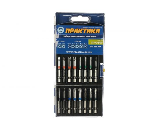 Набор бит Профи (25 шт) ПРАКТИКА 640-407 – изображение 5