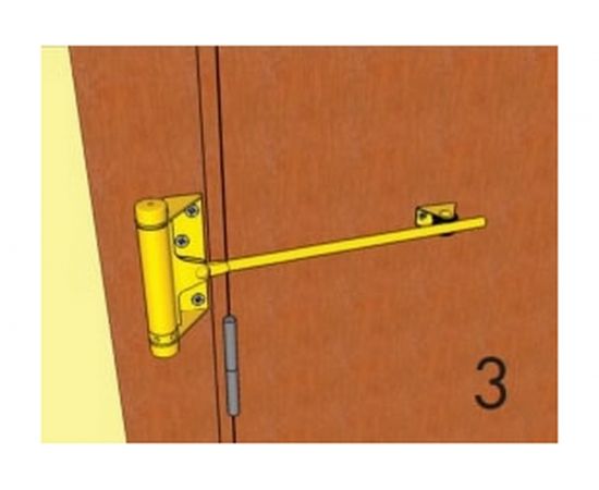 Дверной доводчик ALDEGHI LUIGI SPA стальной, пружинный, 77х235 мм, цвет: античная латунь, к-т: 1 шт + ключ с декоративными шурупами 115OA001 – изображение 5