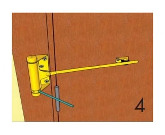 Дверной доводчик ALDEGHI LUIGI SPA стальной, пружинный, 77х235 мм, цвет: античная латунь, к-т: 1 шт + ключ с декоративными шурупами 115OA001 – изображение 6